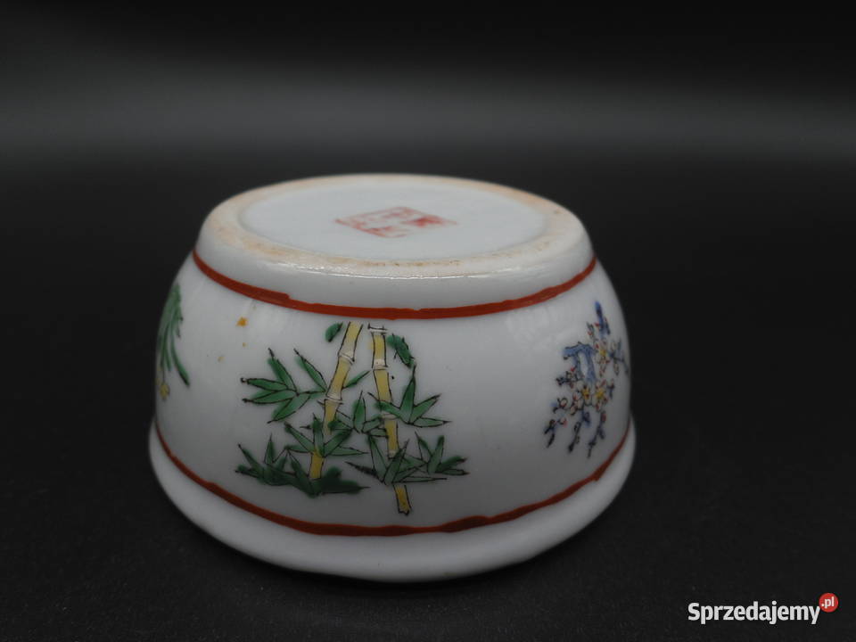 Antyczna porcelanowa popielniczka malowana Raszków