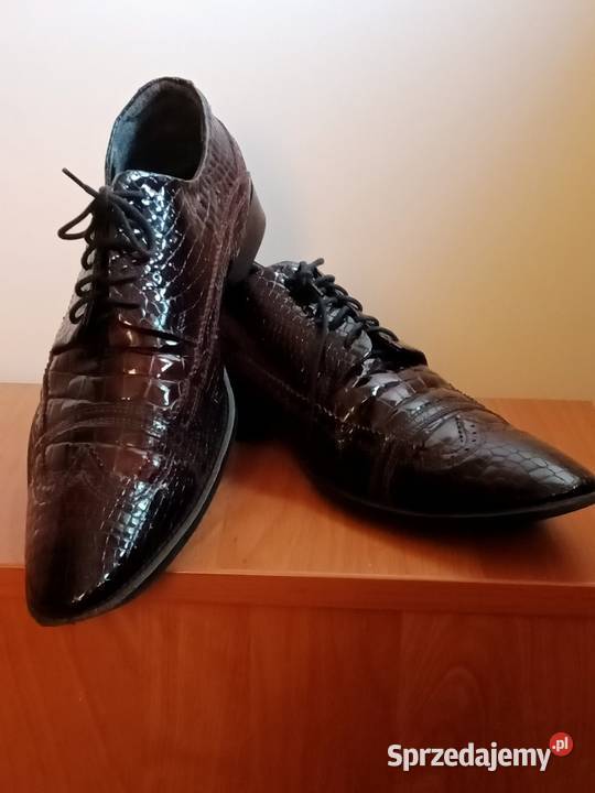 Półbuty włoskie skórzanelakierowane Łódź