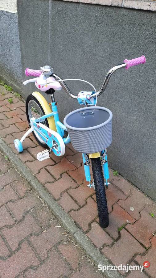 Rower dziecięcy 18 dziewczęcy z bocznymi kółkami Dębica