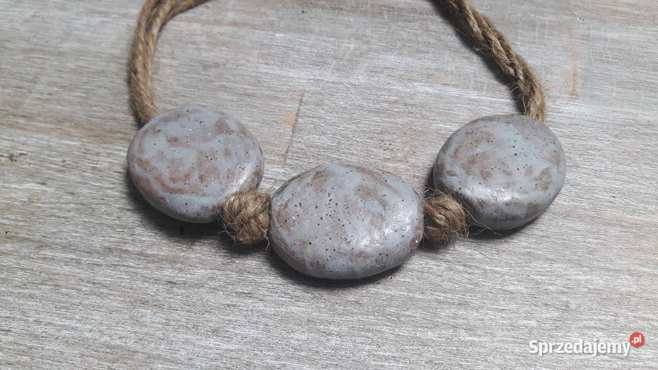 Naszyjnik ceramiczny ręcznie wykonany Otwock