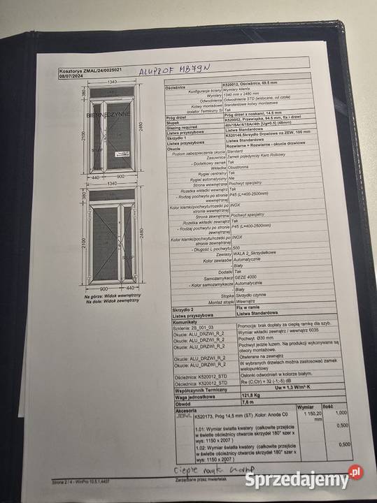 Drzwi wejściowe szklo bezpieczne aluminiowe śląskie