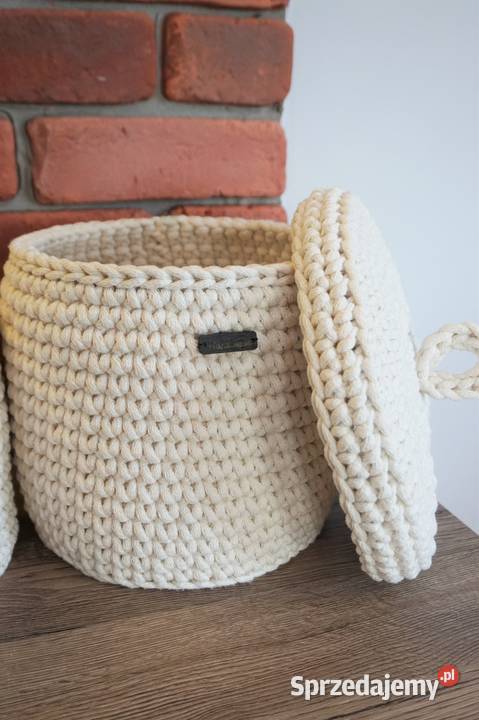 Komplet koszyków pokrywki polskie rękodzieło lubelskie Józefów