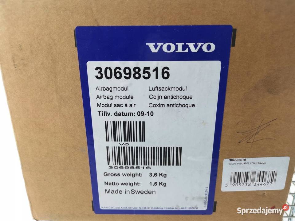 PODUSZKA POWIETRZNA KIEROWCY VOLVO S80 C70 ORI sprzedam