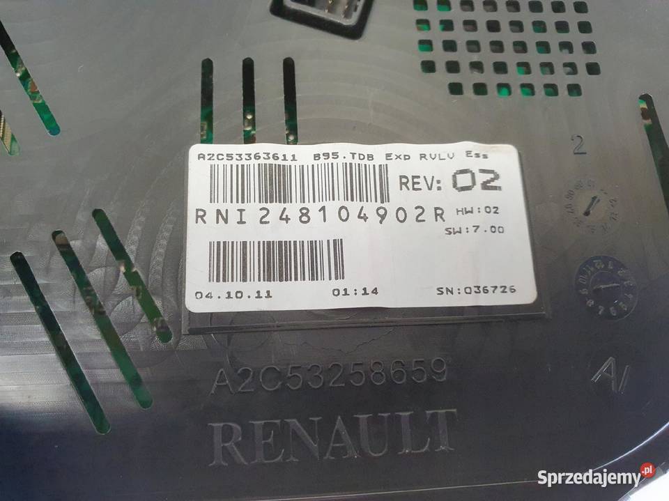 Renault Megane III benzyna LICZNIK ZEGARY Europa