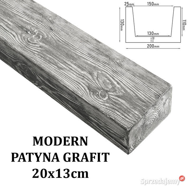 Belka Modern 20x13 Patyna Grafit