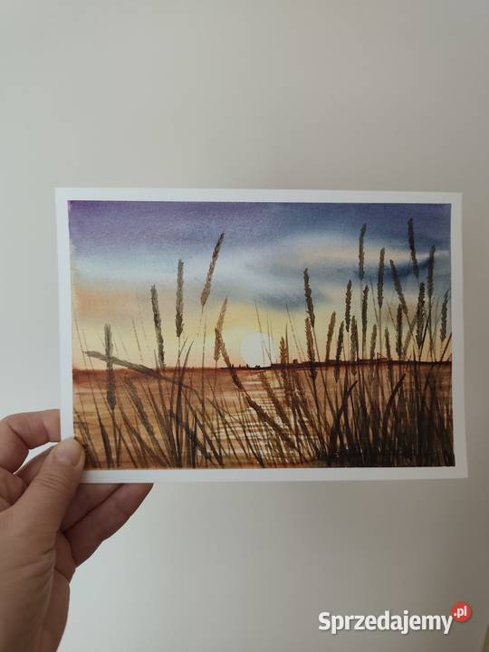 Akwarela Akwarelka Obraz pt Drugiej Stronie 15 x Białystok