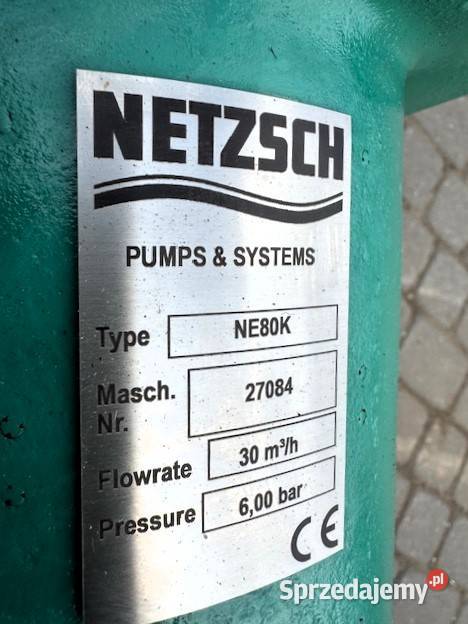 Pompa śrubowa ślimakowa spożywcza Netzsch NE80K