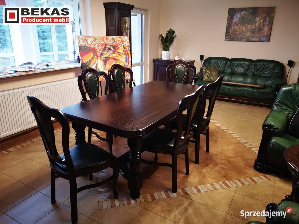 Komplet do Salonu Drewaniany Stół S23 Dąb 6 Łańcut
