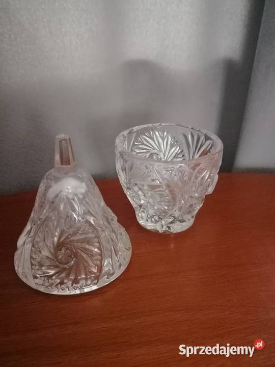 Bomboniera Kryształowa Gruszka PRL Porcelana i szkło Wałbrzych