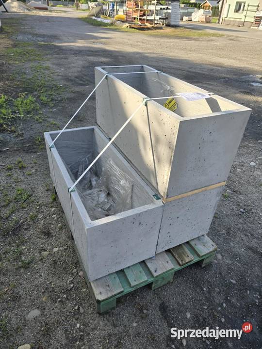 Duża donica z betonu architektonicznego szara sprzedam