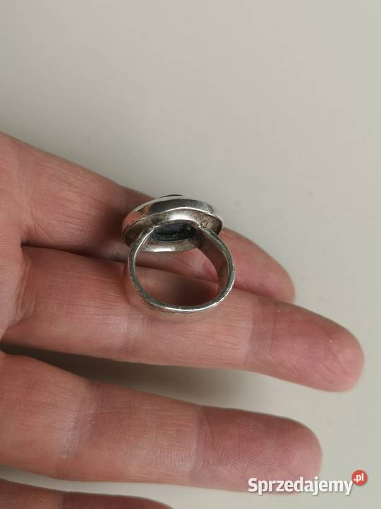 Pierścionek z lapis lazuli srebro vintage Pierścionki