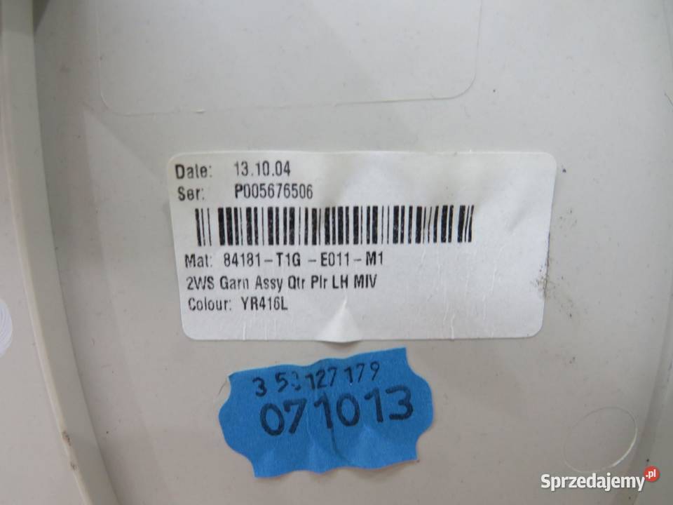 OSŁONA SŁUPKA TYŁ CRV IV 20 B 84181T1GE011M1