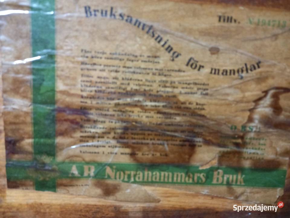 Magiel zabytkowy NORRAHAMMAR Antyki Andrespol sprzedam