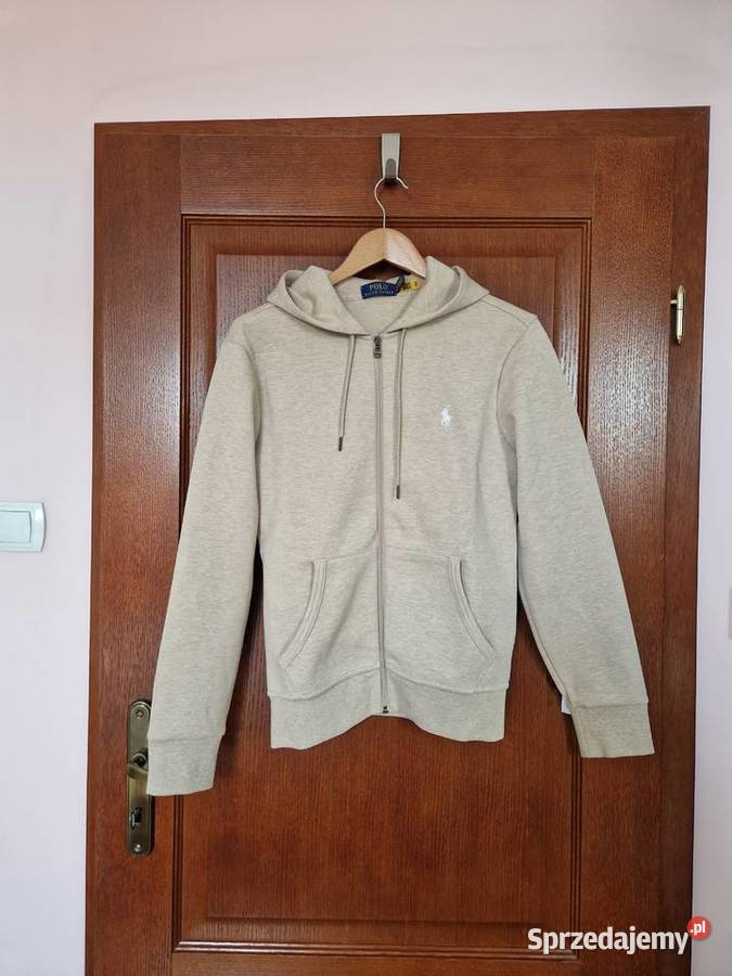 Nowa beżowa bawełniana bluza rozpinana z Bibice