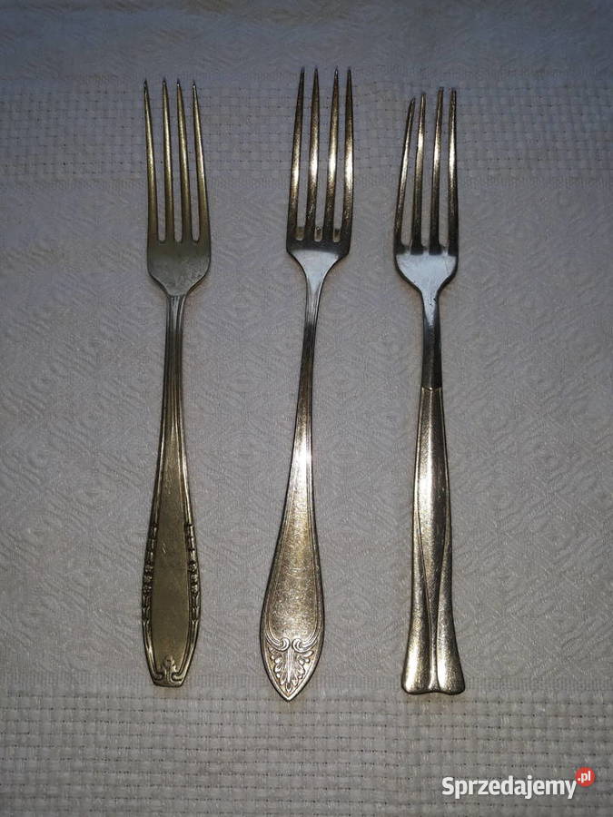 widelce posrebrzane zdobione antyk cudo