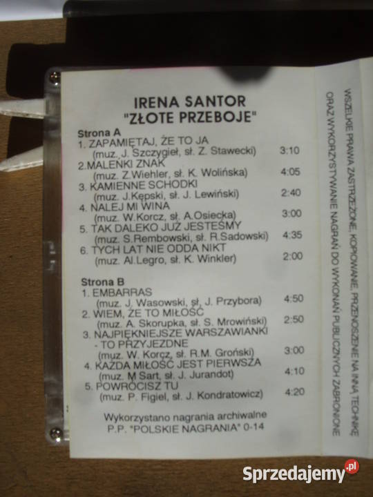 Pop kas Irena SantorZlote przeboje Wołów