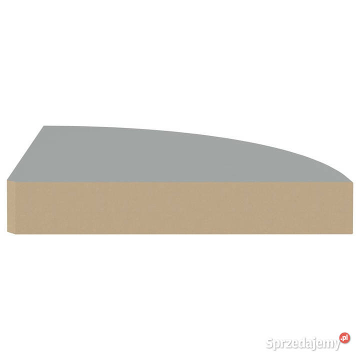 Narożne półki ścienne 2 szare 25x25x38 MDF Warszawa