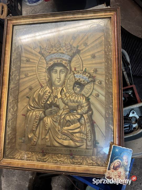 stary obraz matki boskiej Jasień