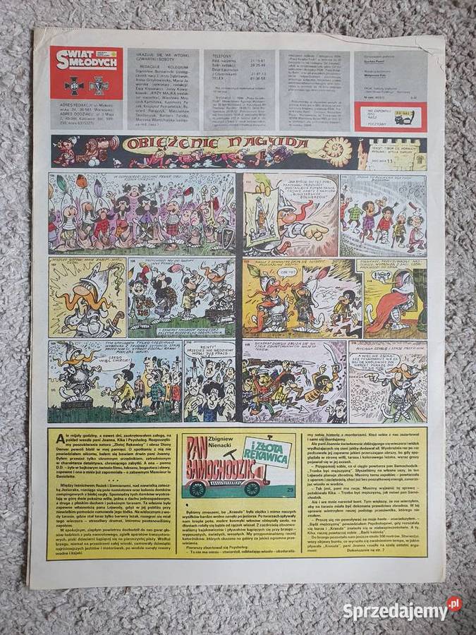 Świat Młodych numer 671978 z rysunkiem Henryka pomorskie Gdynia sprzedam