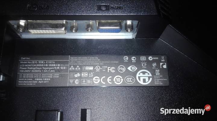 Monitor DELL 19 E1911c mazowieckie Warszawa