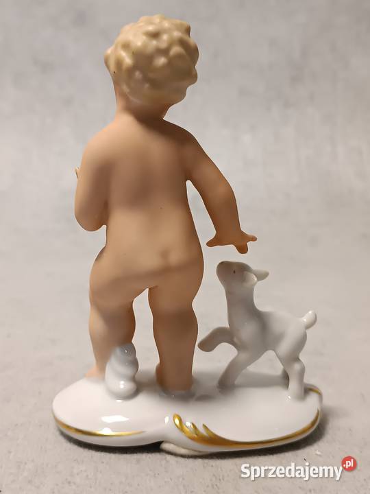 GEROLD CO TETTAU Figurka Putto z owieczką zachodniopomorskie Dobrzany