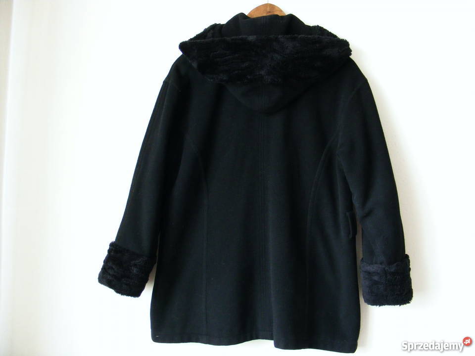 Kurtka płaszczyk czarny zimowy Lady Pi R 42 Rozmiar 42(XL) Kurtki i płaszcze Oborniki Śląskie sprzedam