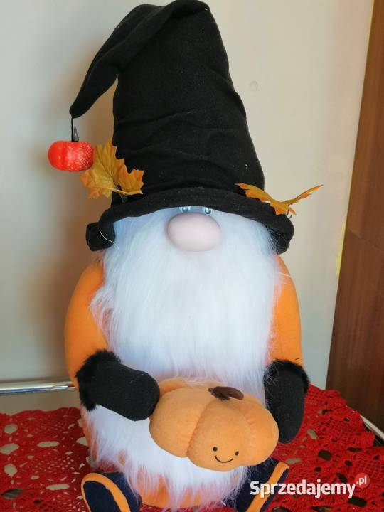 Para skrzatów siedzących jesienno zimowych Dekoracje świąteczne Katowice sprzedam