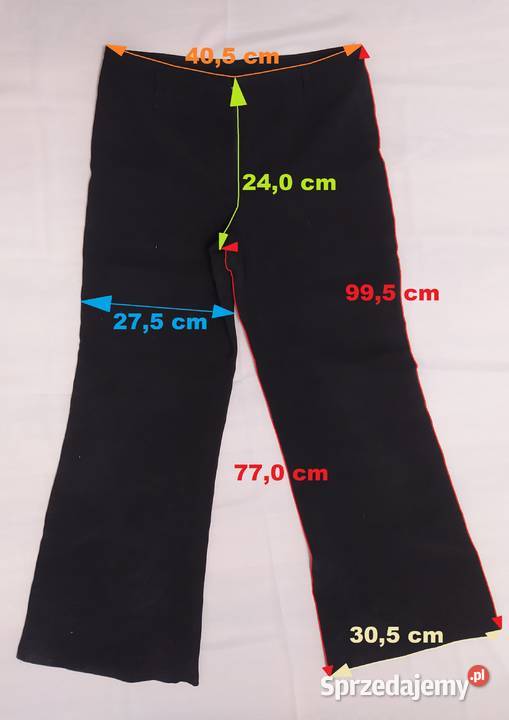 Spodnie damskie materiałowe CZARNE podlaskie Hajnówka