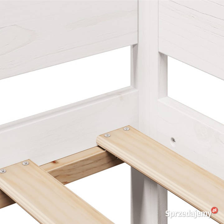 Łóżko dzienne z szufladami białe drewno sosnowe 66cm Łóżka