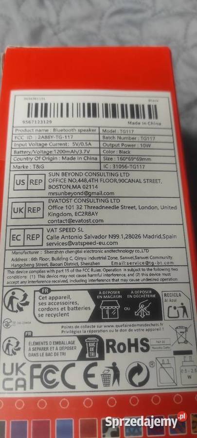 Głośnik przenośny BT z radiem FM 2x5W mocna Warszawa