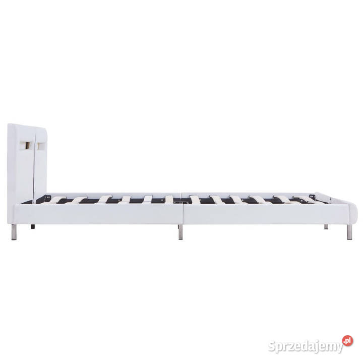 Rama łóżka LED biała sztuczna skóra 180 x 200 mazowieckie