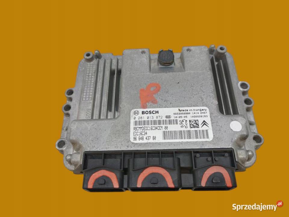 STEROWNIK SILNIKA 0281013872 9664843780 16 D Rok produkcji 2010 Sterowniki