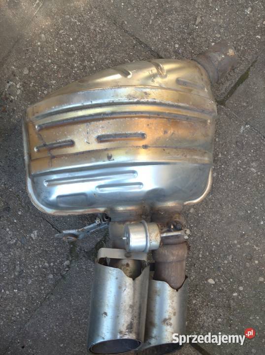 Tłumik prawy Porsche Panamera z klapką i zaworem