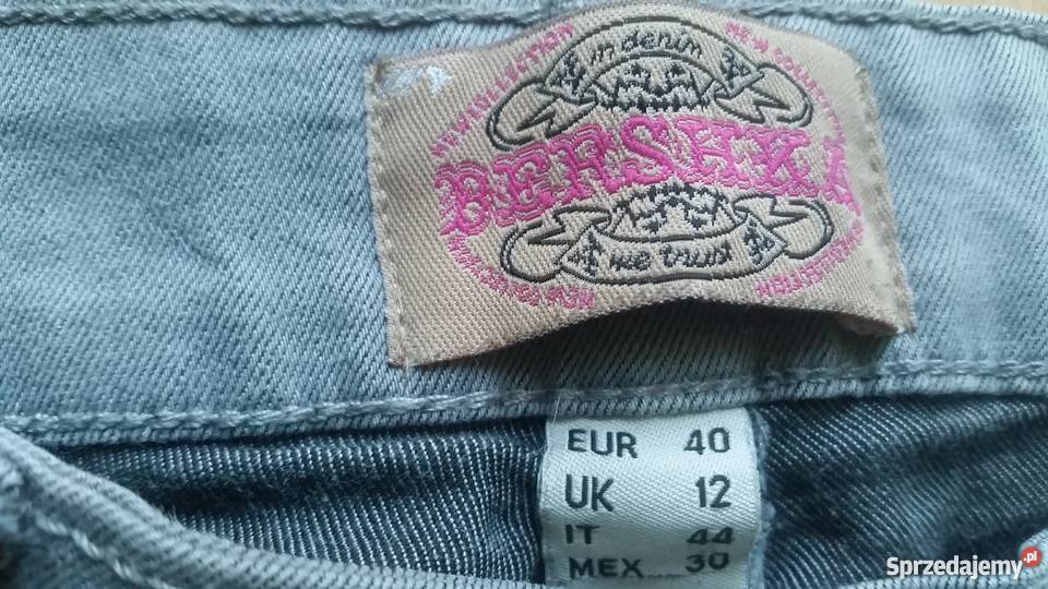 spodnie bershka szare popielate Inny materiał