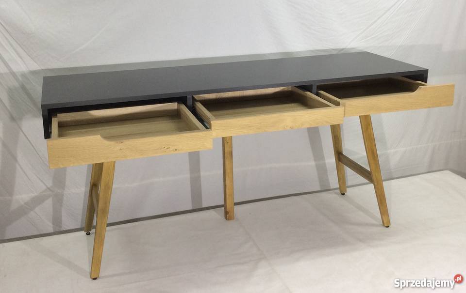 Biurko skandynawskie Antracyt dąb 160 Warszawa