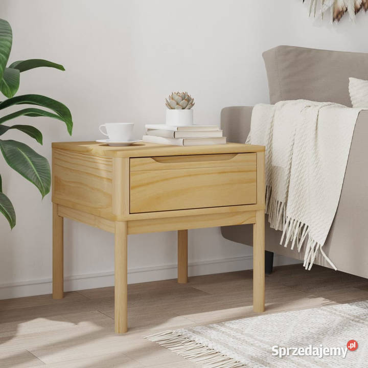 Stolik pod lampę FLORO woskowy brąz 55x55x54