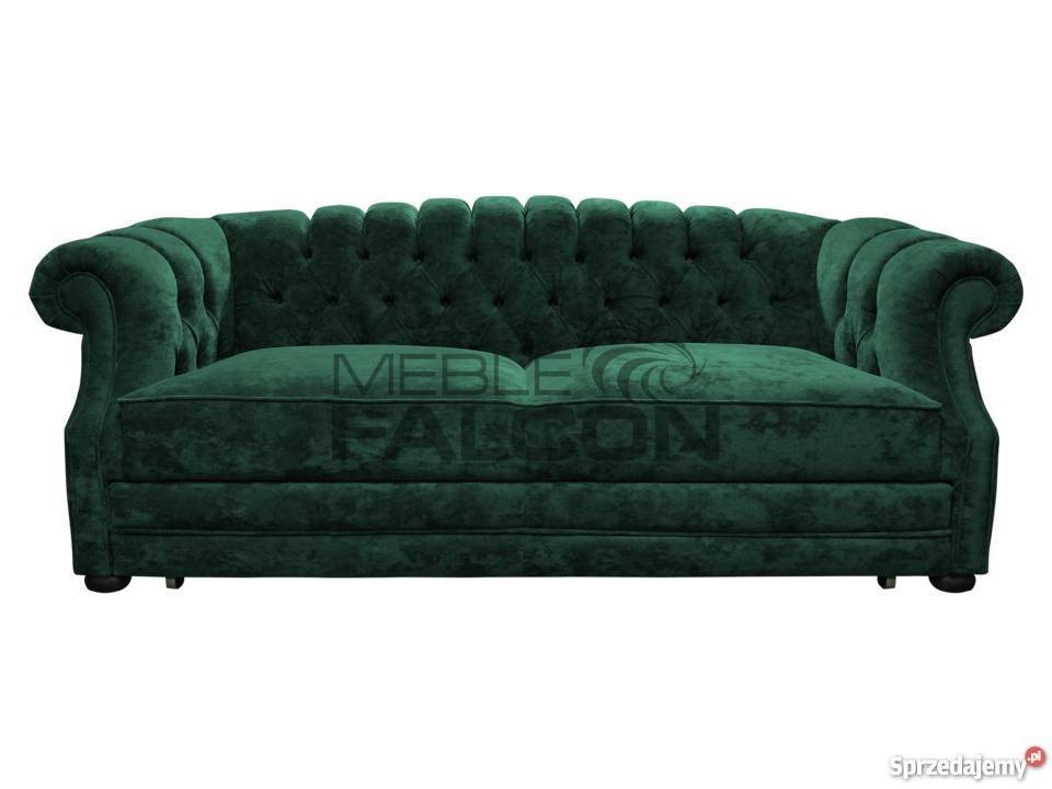 Pikowana sofa chesterfield Melford f spania niebieski Warszawa