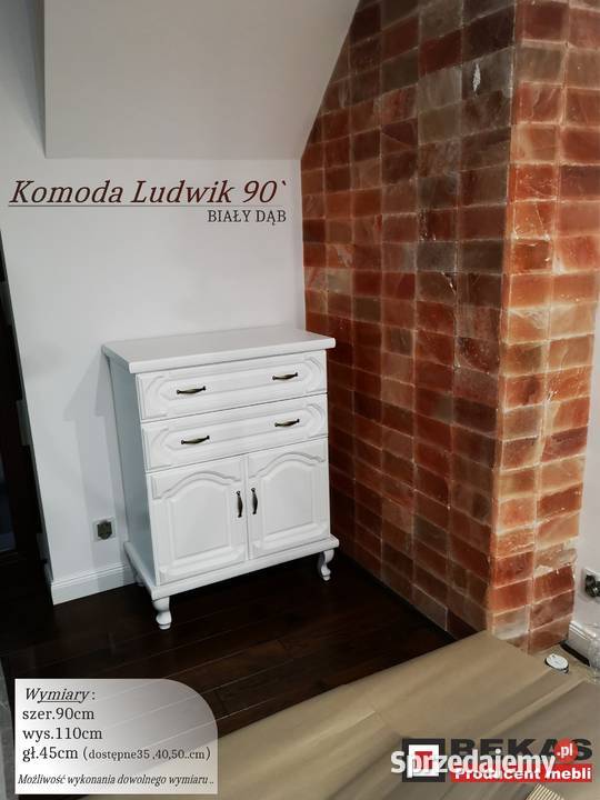 Białe Biurko LONDYN 120 2D2s White OAK Dąb Biały śląskie Mikołów