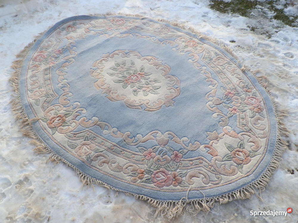Dywan wełniany tkany owalnyelipsa Derewiczna