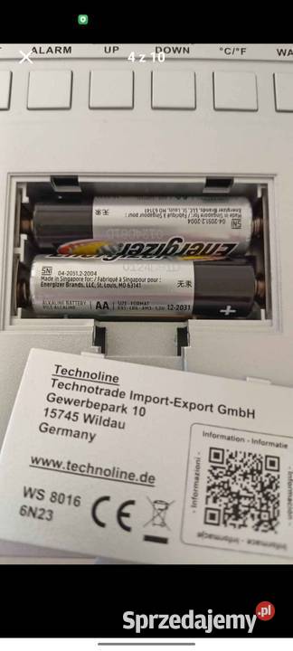 Zegar cyfrowy TechnoLine WS8016 stołowy Wyposażenie wnętrz Łódź