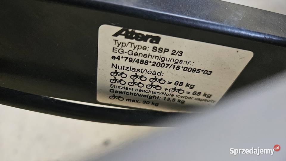 Bagażnik platforma Unitec na hak 2 rowery Łęg Tarnowski