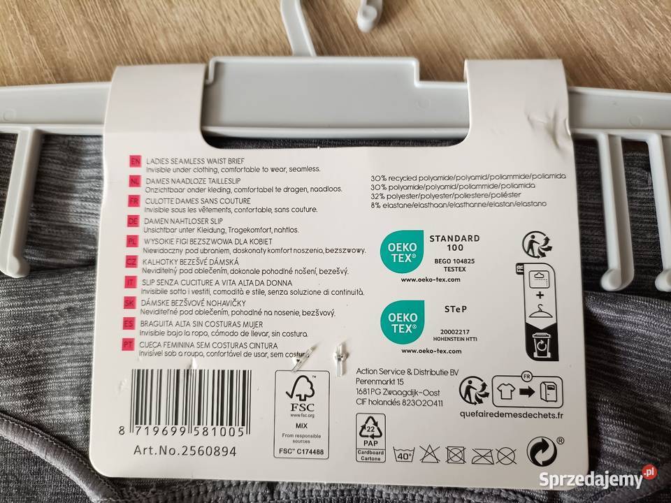 Wysokie figi bezszwowe damskie szare LXL Kwidzyn sprzedam