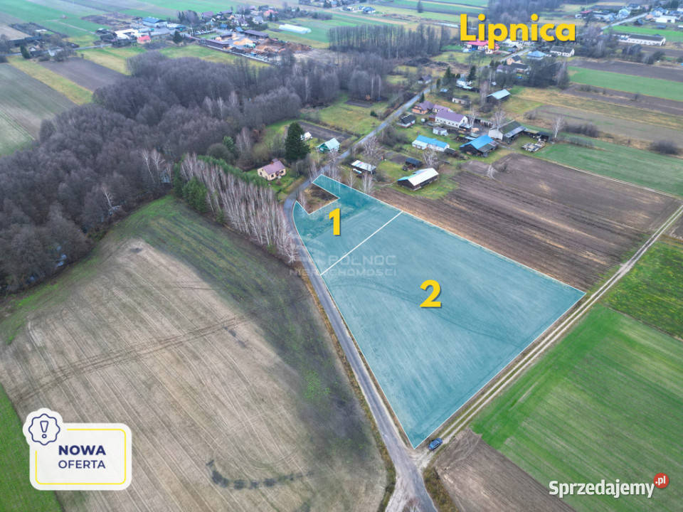 2 działki obok siebie MPZP WZ Nieruchomości Lipnica