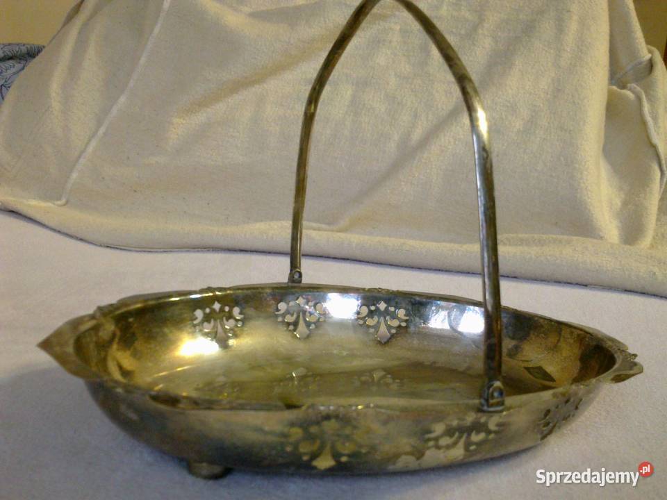 Taca metalowa Dzwonek stojący szklany mosiądz i mazowieckie Płońsk