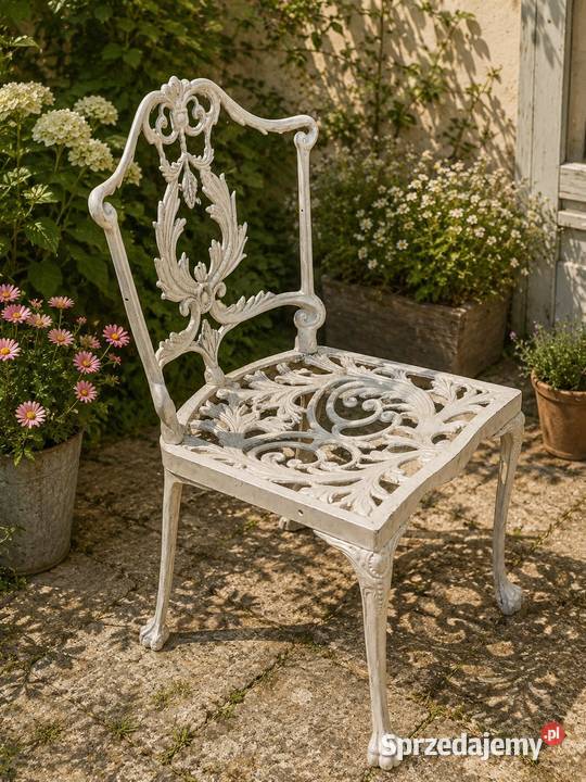 Piękny Aluminiowy Zestaw Ogrodowy Vintage Styl Poddębice