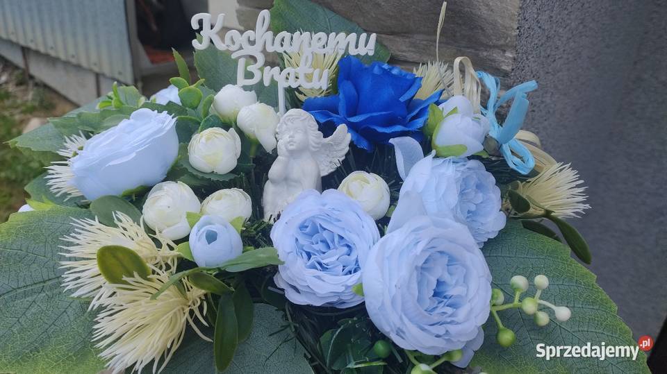 Stroik na cmentarz z aniołkiem Kochanemu Bratu Rzepiennik Suchy sprzedam