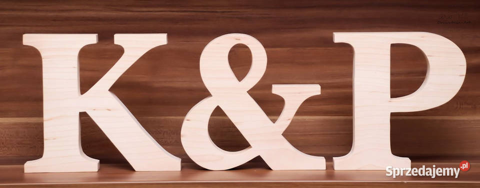 litery drewniane Inicjały ślubne wesele ślub Warszawa