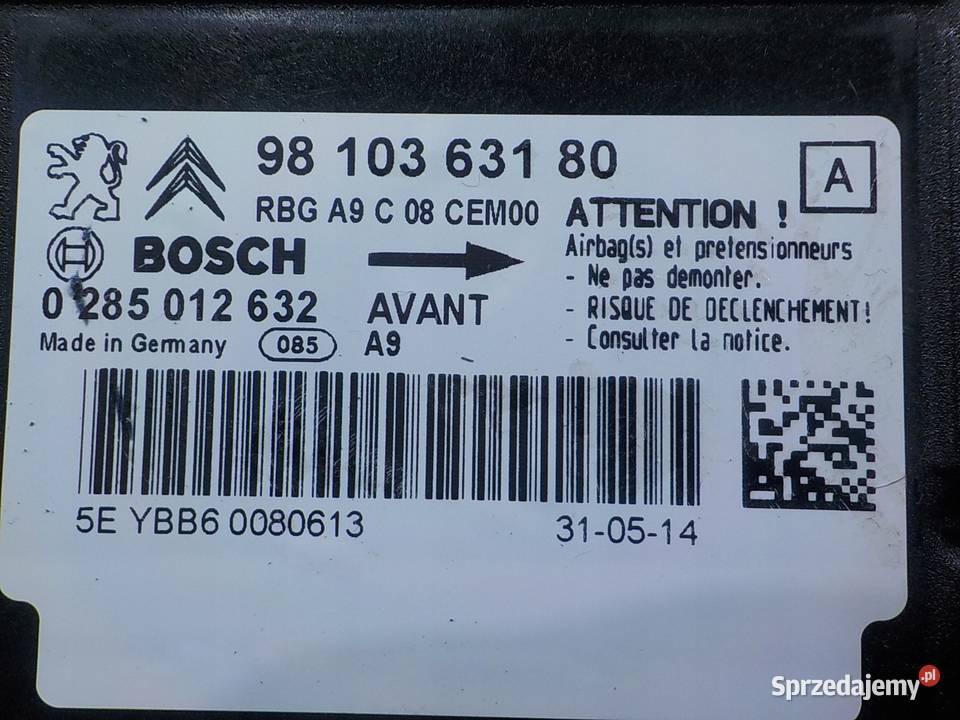 PEUGEOT 208 I 10 VTI 15r HB 5D modul sensor Suków