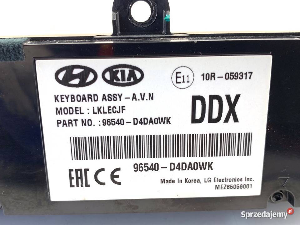 PANEL STEROWANIA RADIA KIA OPTIMA 96540D4DA0WK osobowe podkarpackie sprzedam