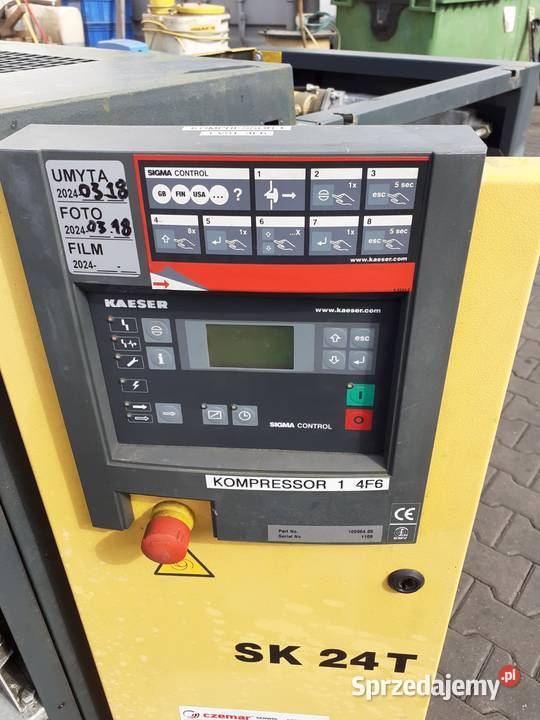 Sprężarka śrubowa KAESER SK24T 15kW 223m3min Kompresory Wilków